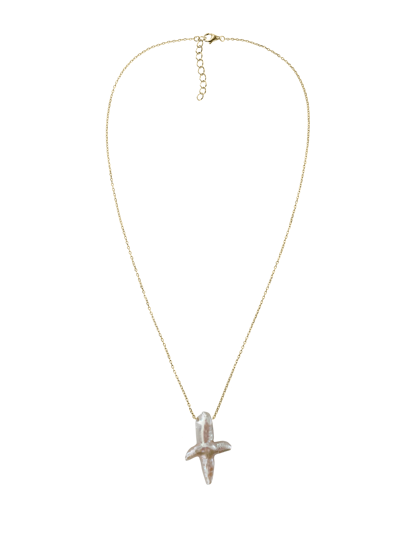 Chain Cross Freshwater Pearl Necklace