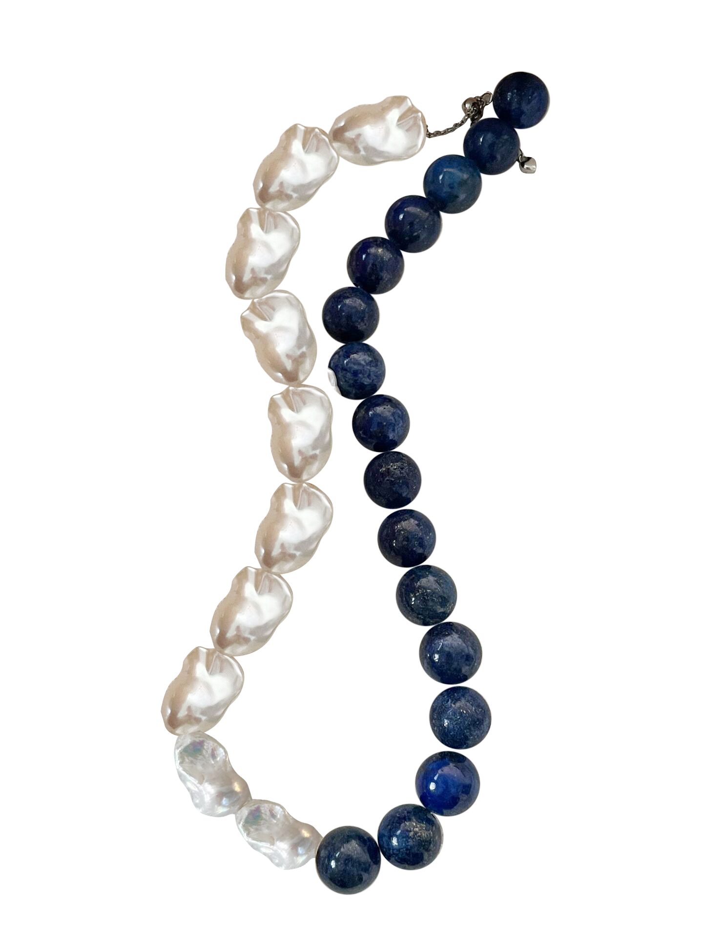 Lapis lazuli Baroque Pearl Necklace