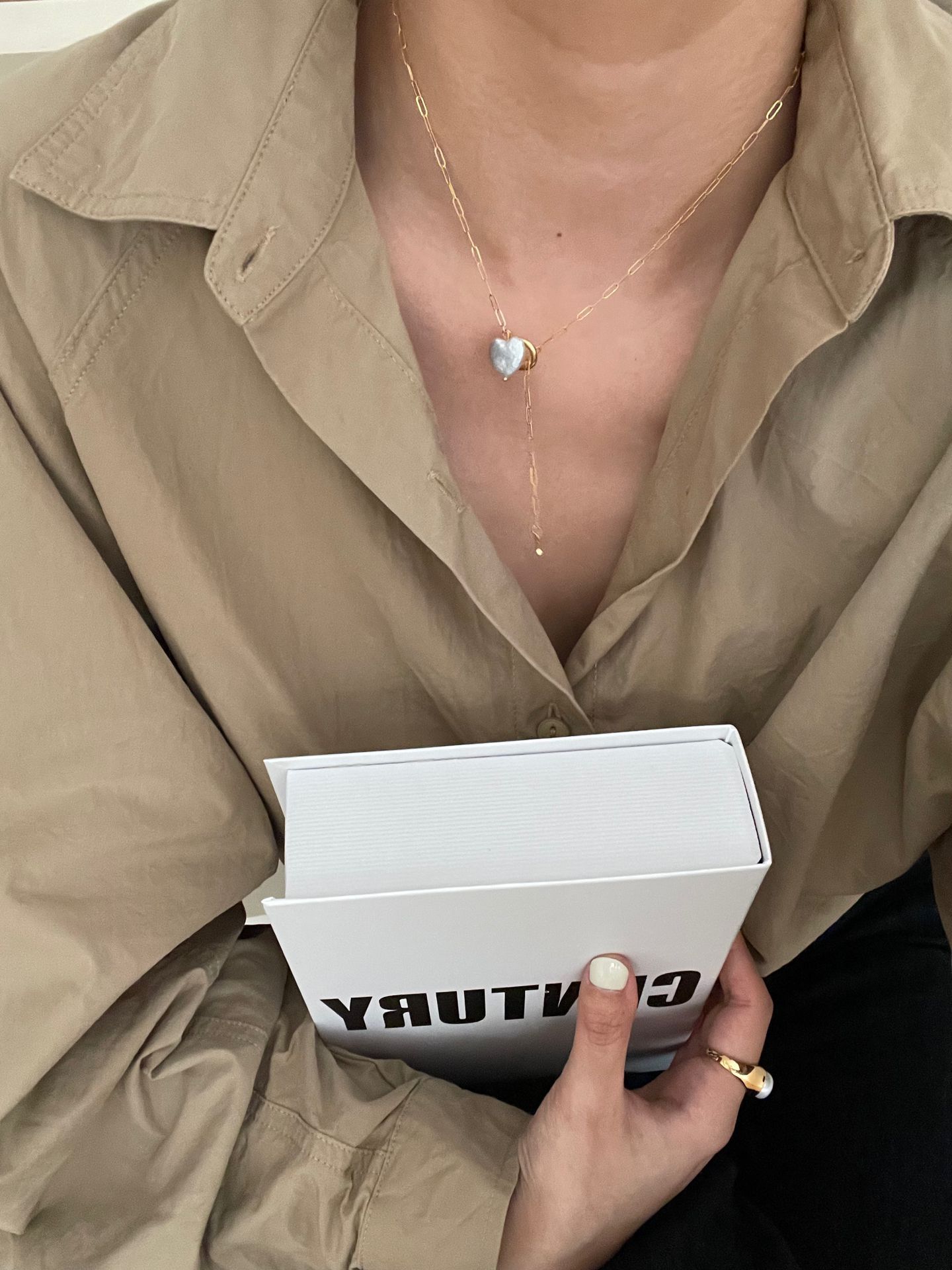 Heart-shape Baroque square Necklace