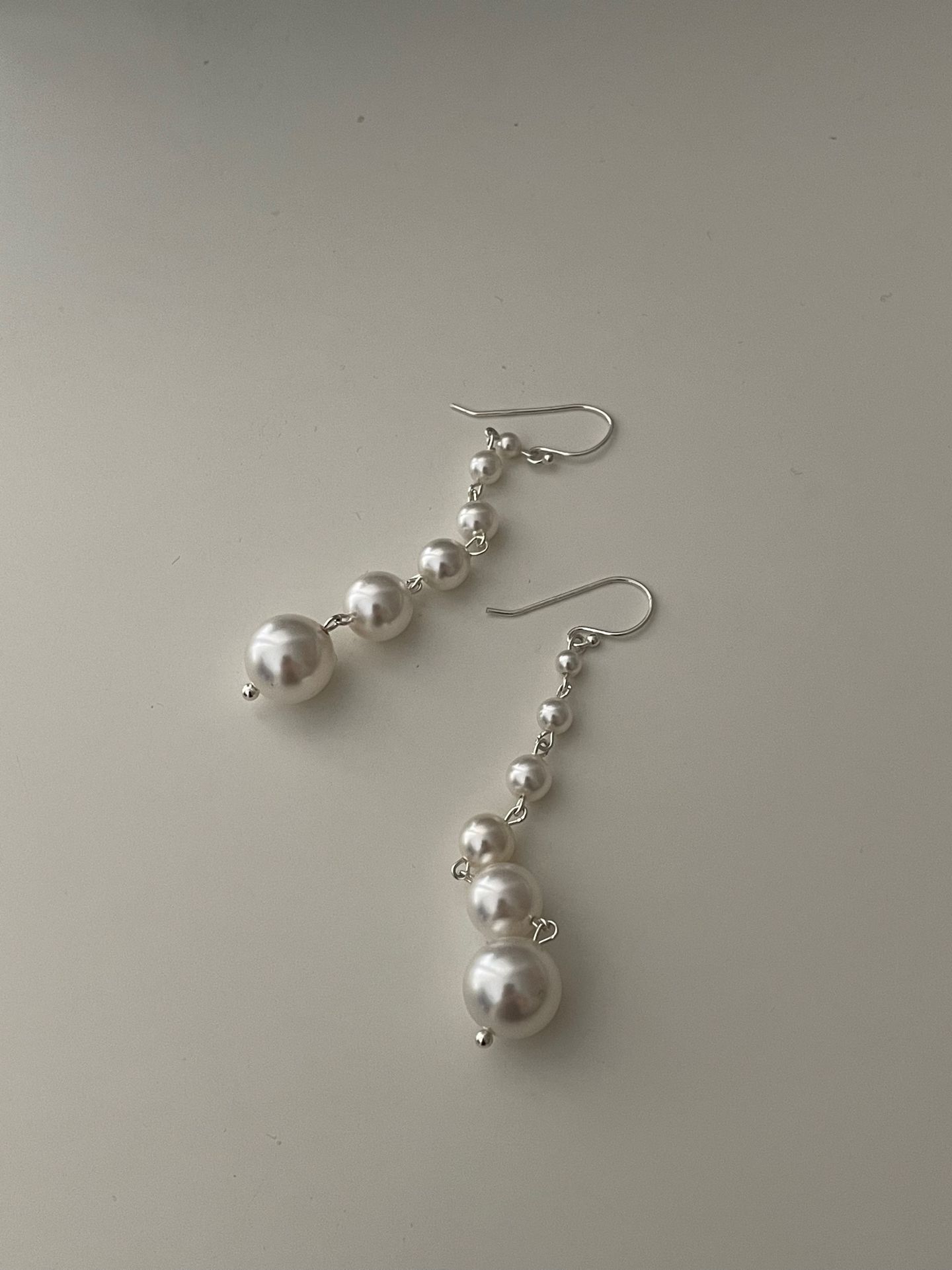 Interlock Drop&Dangle Pearl Earrings