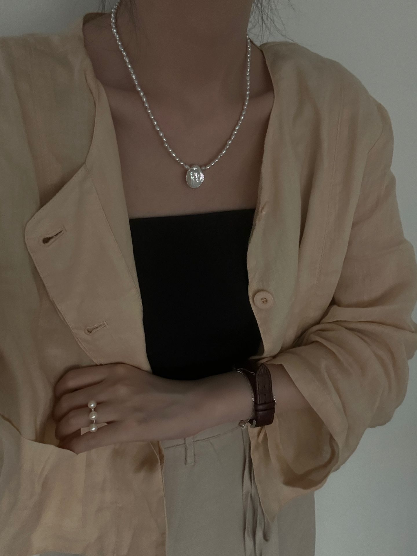 Small Bulb Petal Necklace