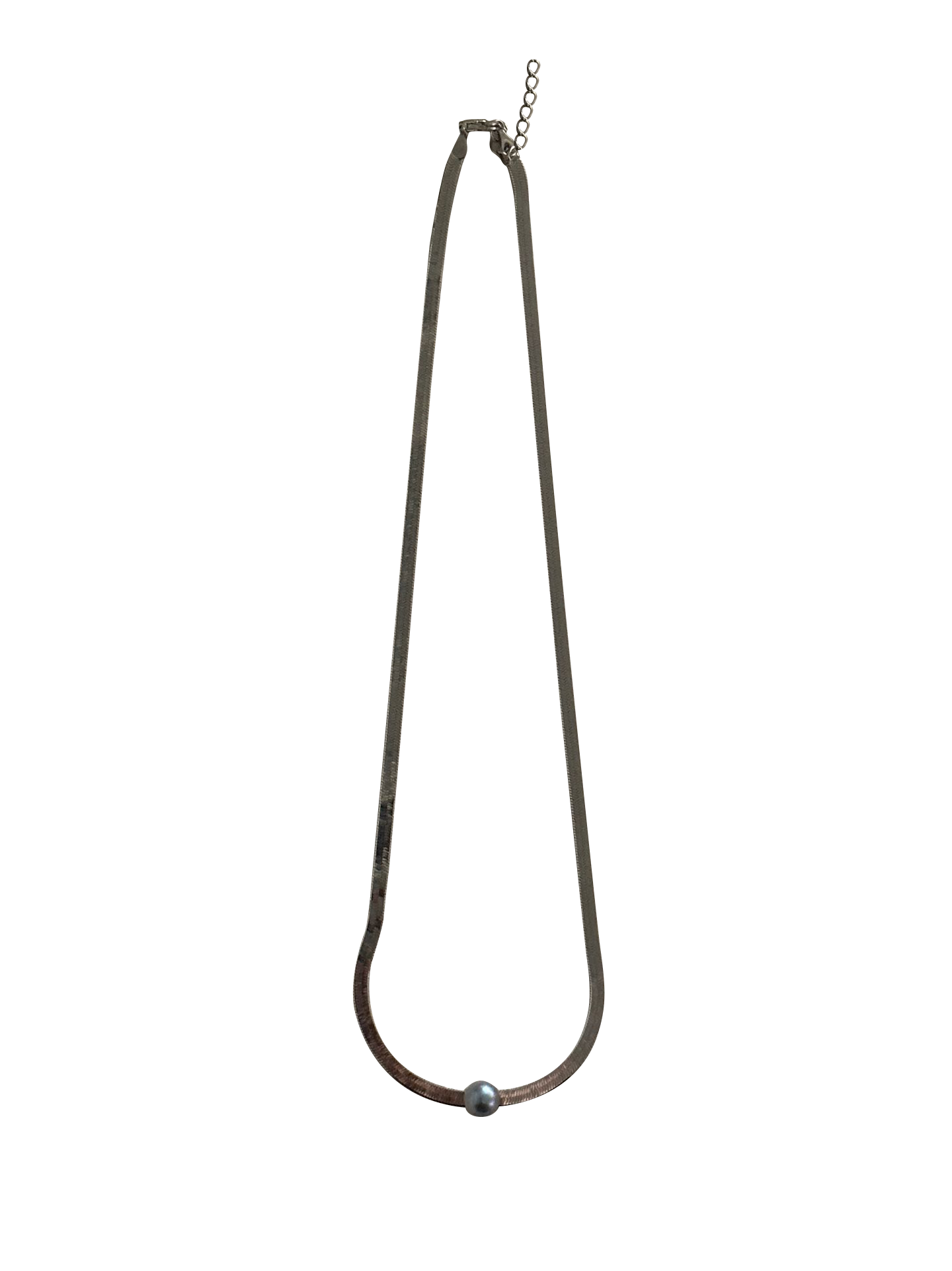 Akoya Maitama Silver Snake Bone Necklace