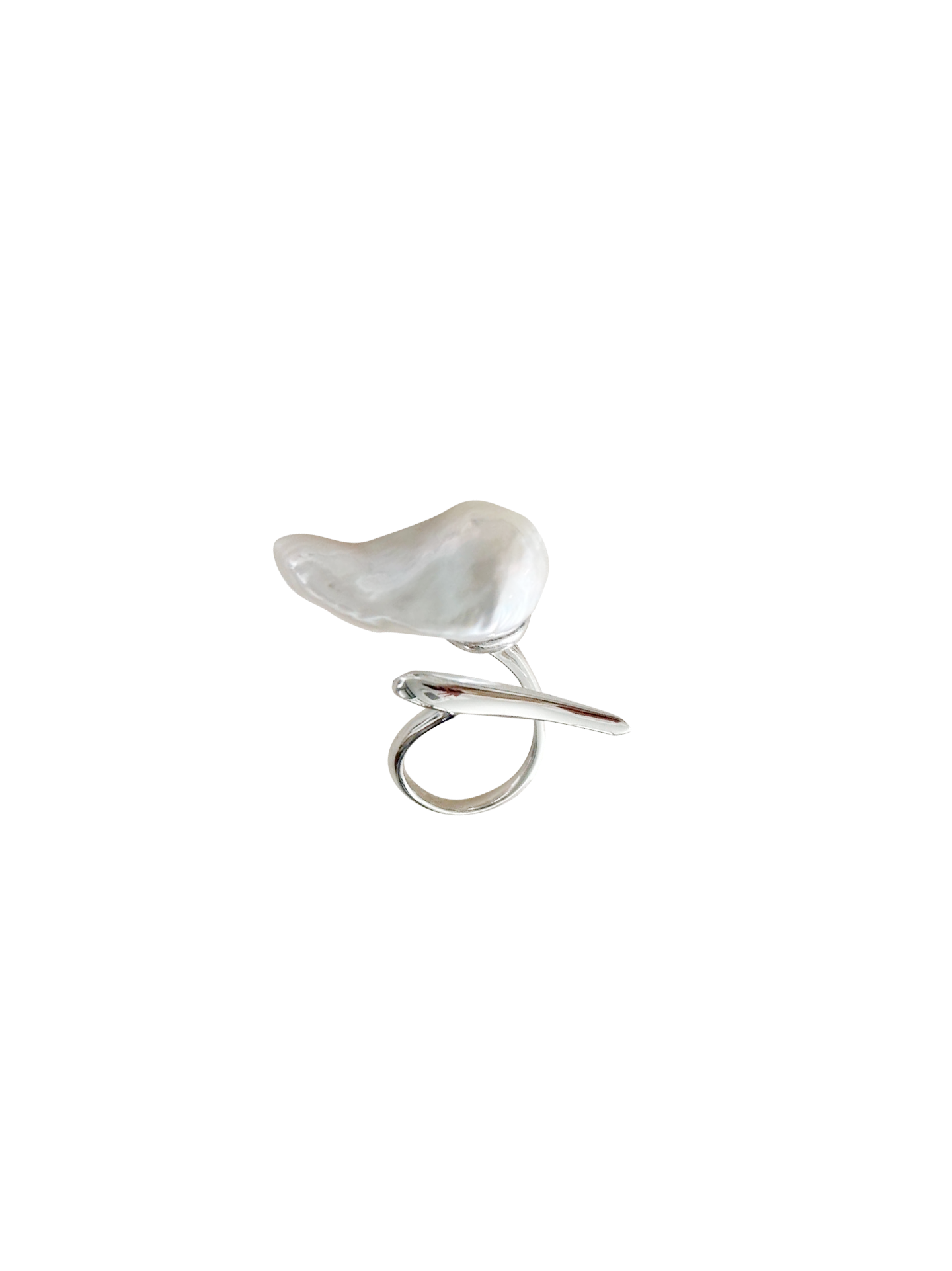 Sharp Baroque Freshwater Pearl Ring