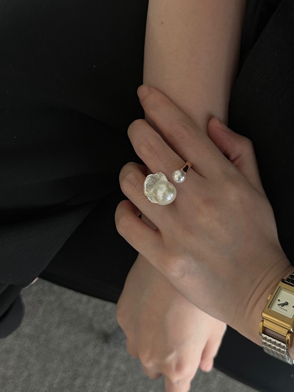 Open-Ended Freshwater Pearl Ring