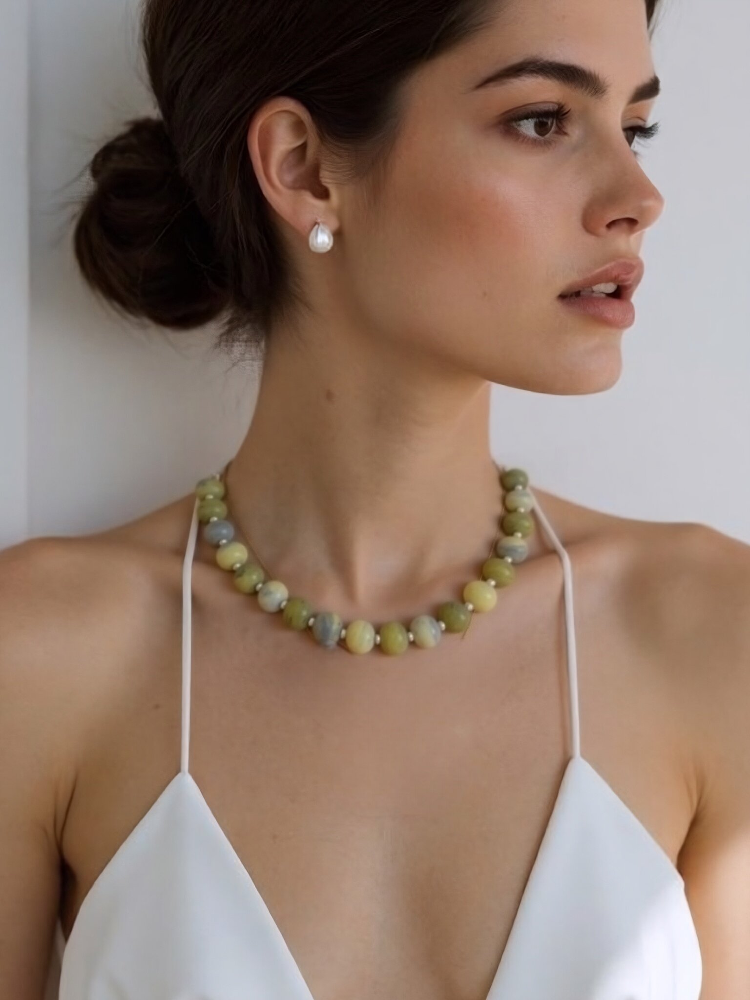 Lemon Stones Natural Pearl Necklace