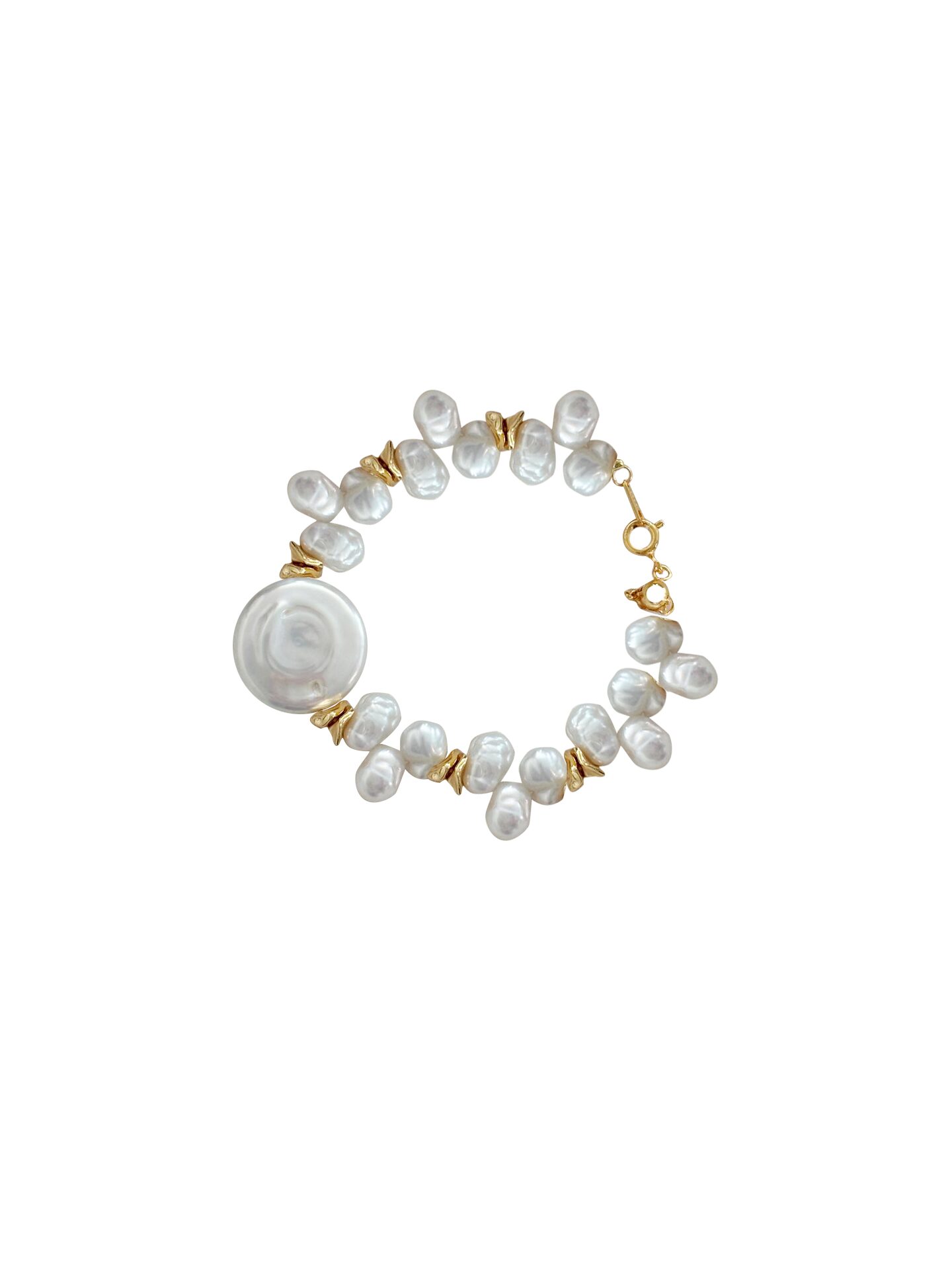 Disc Keshi Pearl Bracelet