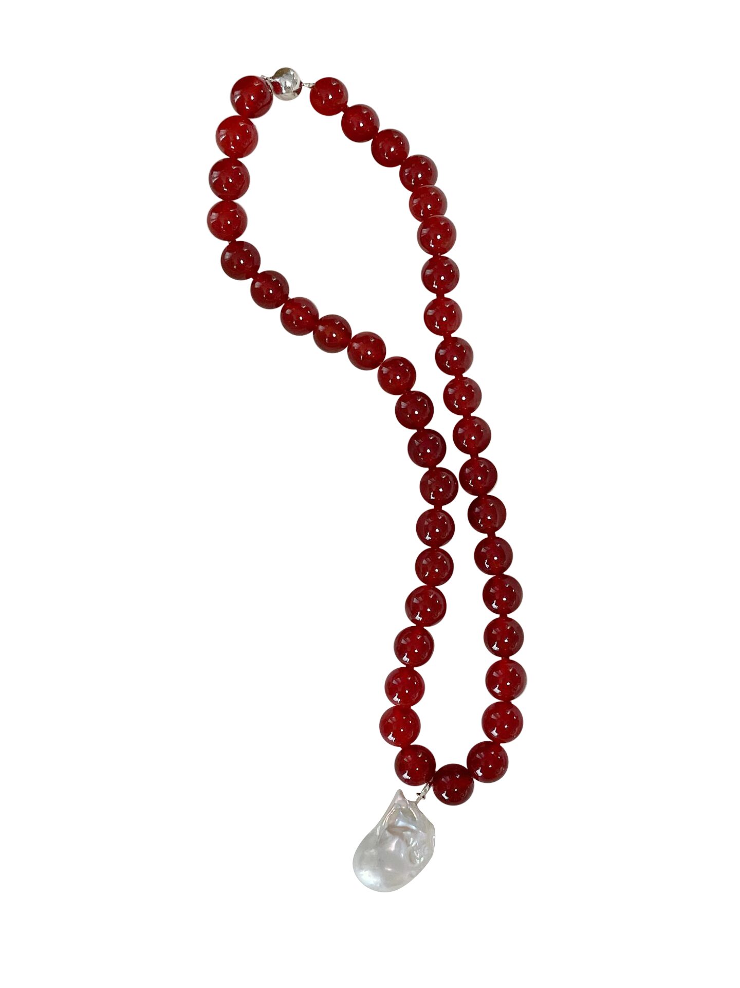 Red Agate Baroque Necklace
