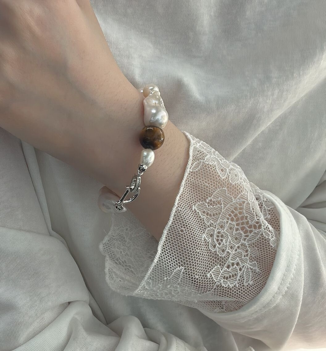 Amber Beaded Bracelet