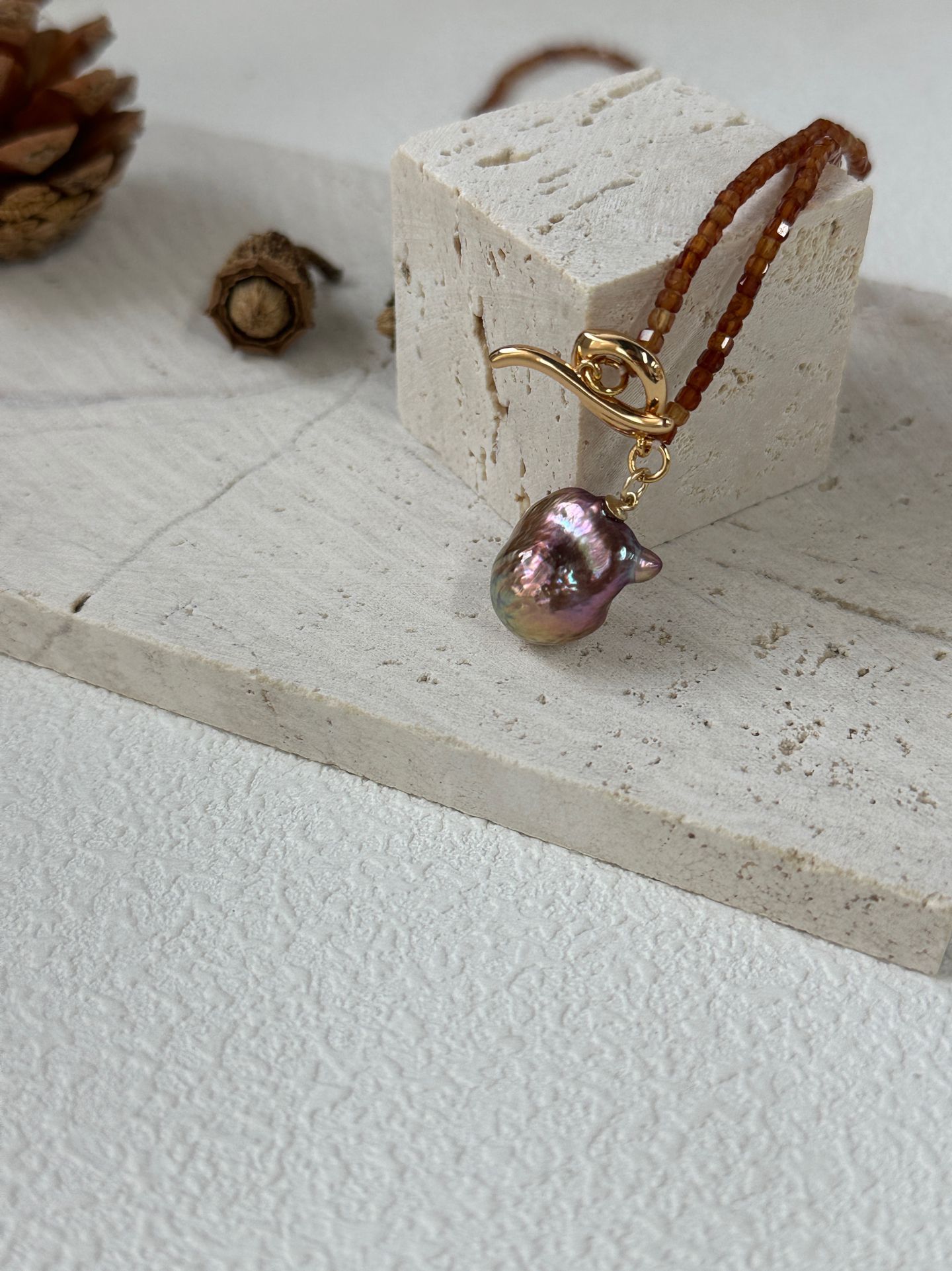 Pomegranate Colorful Baroque Necklace