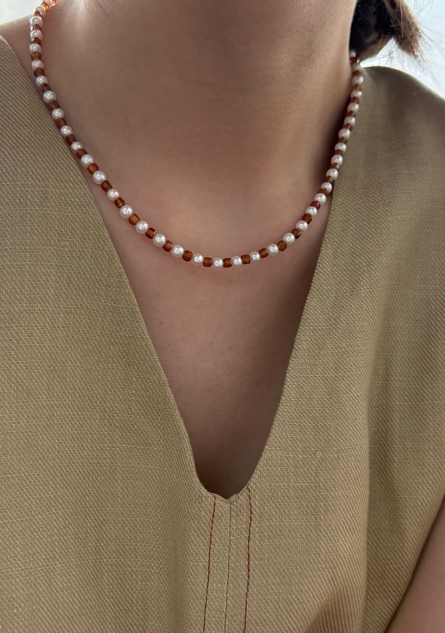 Pomegranate Pearl Necklace