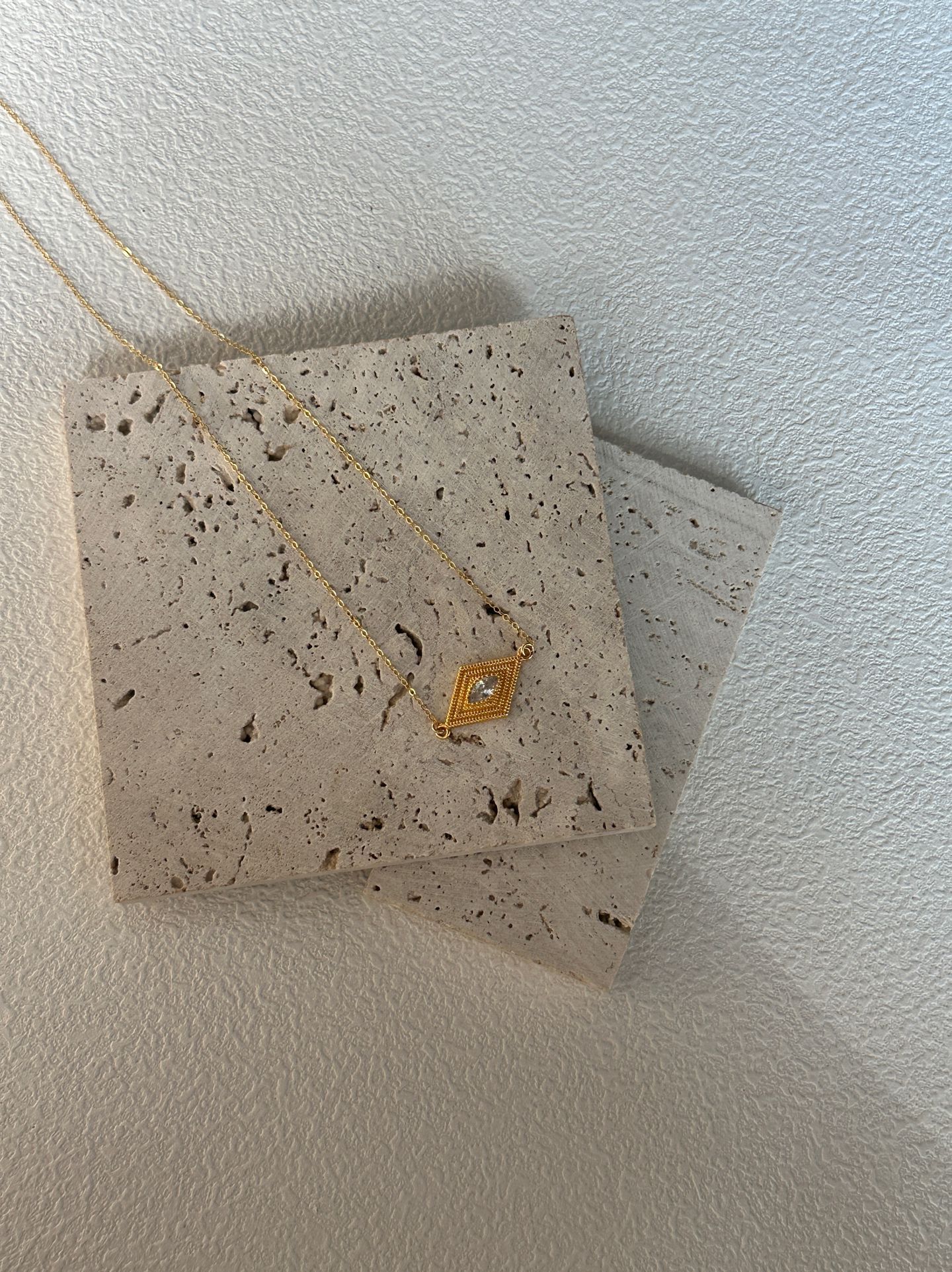 Greek Eye Gold Necklace